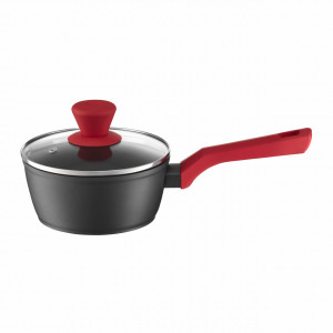 Cratita cu capac 16cm, 1.3L, invelis Qualum Basic, Karo - Img 1