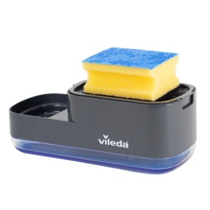 Dozator detergent cu pompa si suport burete, Easy Kitchen - Img 1
