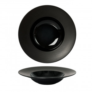 Farfurie adanca 31cm, negru, Satin