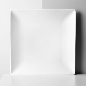 Farfurie plata Porto, dimensiune de 26,5 x 26,5 cm, de inspiratie minimalista