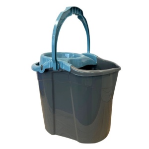 Galeata cu storcator 14L, gri-albastru, Pureco/Cubio