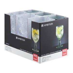 Pahar cu picior 300ml, mix culori, Palm - disponibil in display 6 buc, Pret buc, cantitate minima de comanda 6 buc - Img 2