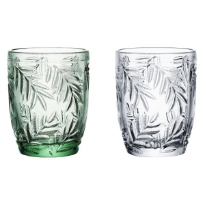 Pahar low drink 300ml, mix culori, Palm - disponibil in display 6 buc, Pret buc, cantitate minima de comanda 6 buc - Img 1