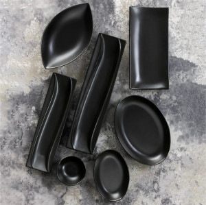 Platou adanc 26.5x12.5cm, negru, Salsa - Img 2