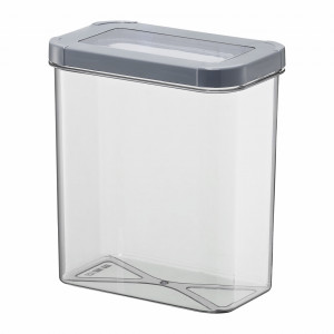 Recipient depozitare cu capac gri 1.8L, Optimo