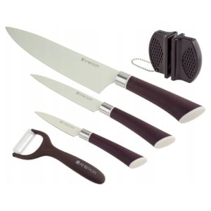 Set cutite, 5 piese, include ascutitor si curatator, Pure Line - Img 1