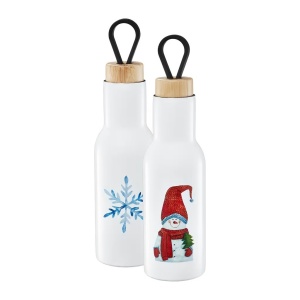 Sticla termos 400ml, model om de zapada, Forest