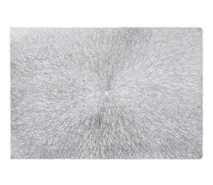 Suport farfurie 30x45cm, argintiu, Glamour