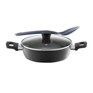 Tigaie adanca cu capac 24cm, invelis Qualum Basic, Alto - Img 2