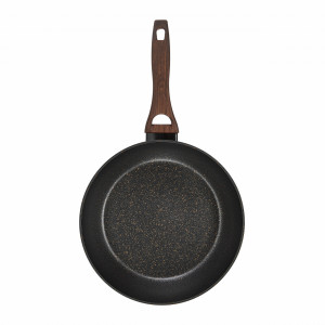 Tigaie universala adanca 28cm, invelis Qualum Basic Stone Edition, Darkwood - Img 2