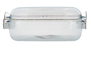 Vas termorezistent cu capac 37x22x15 cm, 6.7L, Glass Ovenware - Img 6