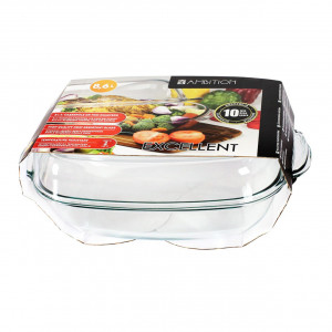 Vas termorezistent cu capac 40x26x17cm, 8.6L, oval, Excellent - Img 4