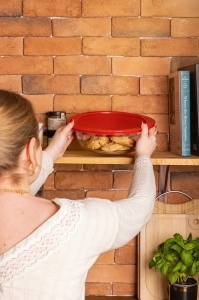 Vas termorezistent cu capac din plastic 26x23x18cm 2.3L, Cook & Store - Img 6