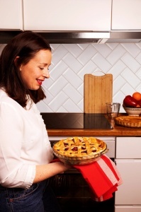 Vas termorezistent cu manere pentru placinta 26x23x5cm, 1.3L, Glass Bakeware - Img 6