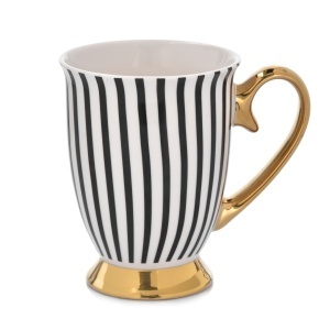 Cana cu talpa 300ml, dungi subtiri, Diana Gold
