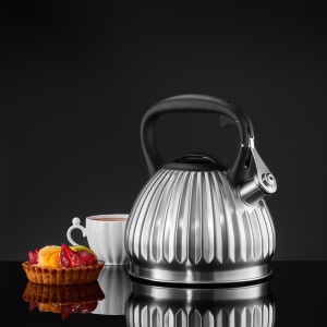 Ceainic inox 2.5L(3L), argintiu, Curly - Img 3