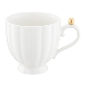 Ceasca 250ml, alb, Curly Gold - Img 2