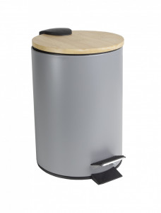 Cos de gunoi cu pedala 3L, gri, Scandic