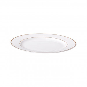 Farfurie Aura Gold ce dispune de o nuanta alb-crem eleganta, gratie portelanului New Bone China