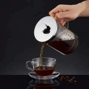 Filtru ceai sau cafea Curly, cu un maner confortabil, folosit pentru prepararea unei bauturi aromate