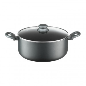 Oala cu capac 28cm, 7.2L, invelis ILAG Basic, Graphite - Img 1