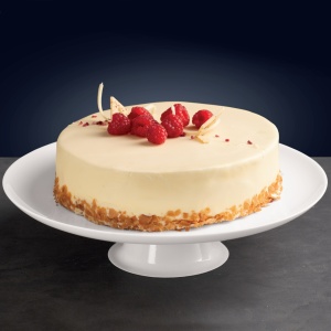 Platou tort/desert 25cm, alb, Lily - Img 3