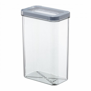 Recipient depozitare cu capac gri 2.5L, Optimo