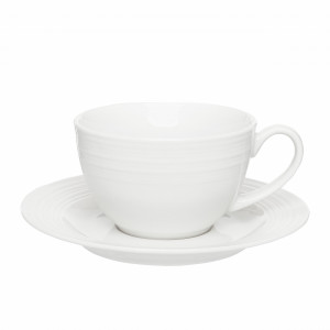 Set servire ceai sau cafea, 12 piese, 6 persoane, alb, Linea - Img 2
