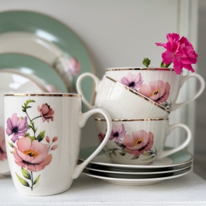 Cana, cesti si farfurioare Flores, capabile sa ofere decorurilor culinare un plus de eleganta