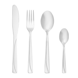 Set tacamuri inox, 24 piese, 6 persoane, Silva