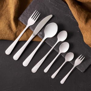 Set tacamuri inox, 42 piese, 6 persoane, ambalate in cutie cadou, Napoli - Img 3