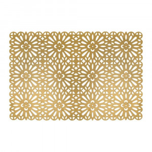 Suport farfurie perforat 30x45cm, auriu, Glamour