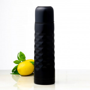 Termos 600ml, model 3D negru, Tesoro - Img 5