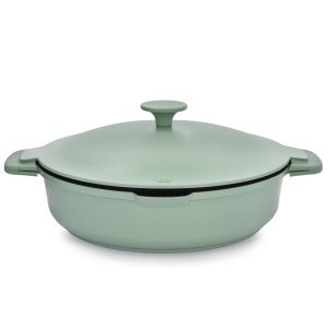 Tigaie adanca cu capac 28cm, 3.9L, invelis Qualum Basic, Fern - Img 4