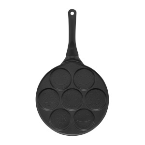 Tigaie clatite 26cm cu forme fete zambitoare, invelis ILAG Premium, Magnat