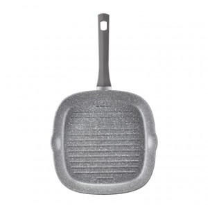 Tigaie grill Silverstone - Ambition, 26 x 26 cm, ce dispune de invelis Qualum Basic Stone Edition