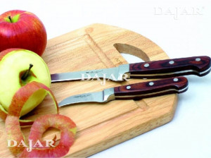 Tocator lemn cu maner 35x25x2cm, Papaya - Img 2