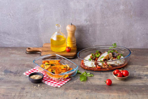 Vas termorezistent 35x24x6cm, 3.1L, Glass Ovenware - Img 5
