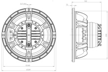 Difuzor coaxial 10 Inch B&C 10CXN64 - 8 Ohm - Img 4
