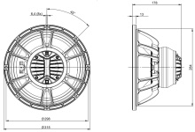 Difuzor coaxial 12 Inch B&C 12CLX88 - 8 Ohm - Img 4