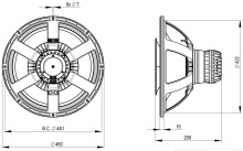 Difuzor triaxial 18 Inch B&C 18HTX100 - 8 Ohm - Img 4