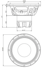 Difuzor woofer 10 inch 18 Sound 10NTLW3500 8 Ohm - Img 3