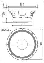 Difuzor woofer 12 inch 18 Sound 12MB600 8 Ohm - Img 2