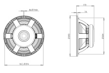 Difuzor woofer 15 inch B&C 15PL100 - 8 Ohm - Img 4
