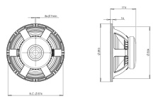 Difuzor woofer 15 inch B&C 15PZB100 - 8 Ohm - Img 3