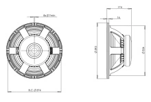 Difuzor woofer 15 inch B&C 15PZB100 - 8 Ohm - Img 3