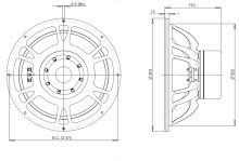 Difuzor woofer 15 inch B&C 15SW115 - 8 Ohm - Img 4