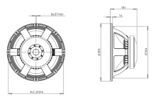 Difuzor woofer 15 inch B&C 15TBX100 - 8 Ohm - Img 4