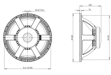 Difuzor woofer 18 inch B&C 18PS76 - 8 Ohm - Img 4