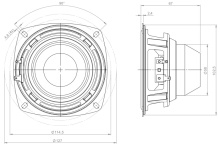 Difuzor woofer 4 inch B&C 4NDS34 - Img 4